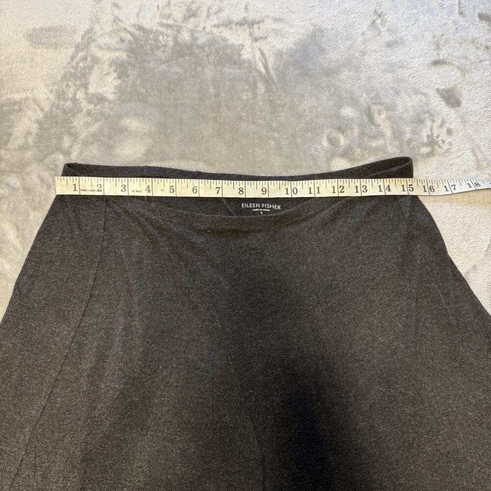 Eileen Fisher Washable Crepe Viscose Jersey Calf Length A-Line Skirt Size S - Picture 5 of 8